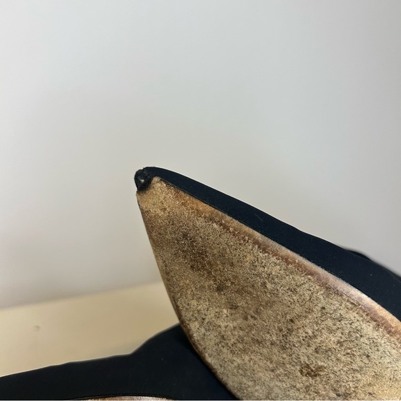 M Gemi Black Nylon Italian Pointed Toe Stretch Heeled Booties, Size 35 (5) - Picture 6 of 10